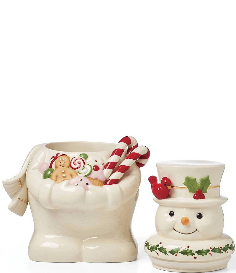 Lenox Happy Holly Days Snowman Cookie Jar