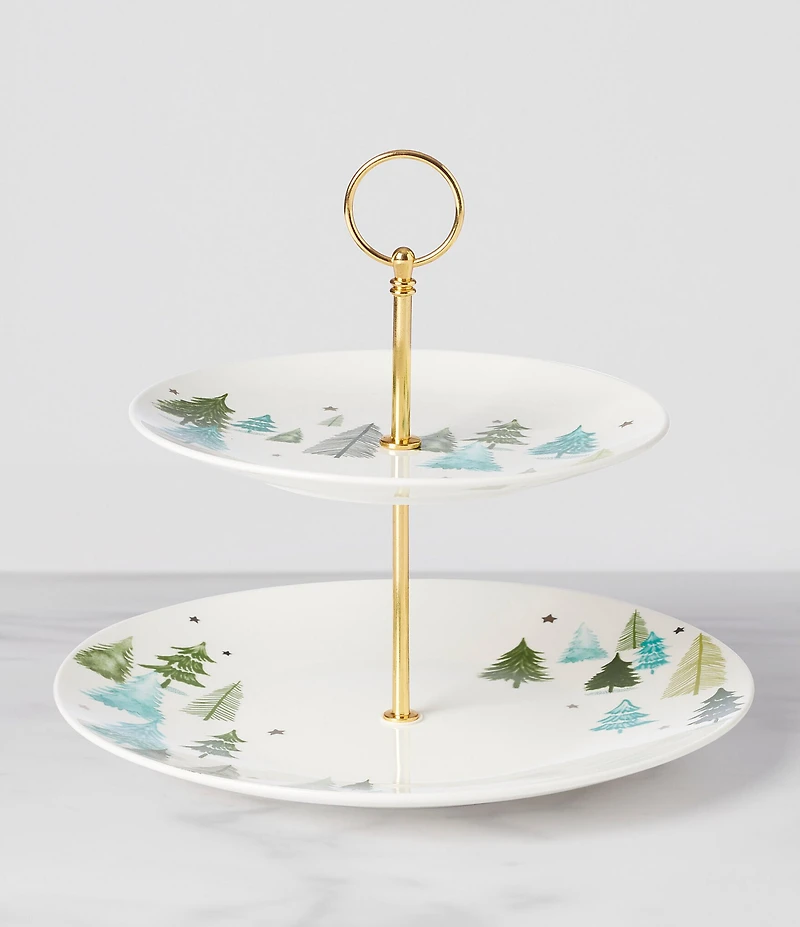 Lenox Holiday Balsam Lane 2-Tiered Server