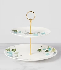 Lenox Holiday Balsam Lane 2-Tiered Server
