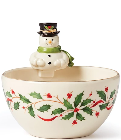 Lenox Holiday Collection Snowman Bowl Figurine