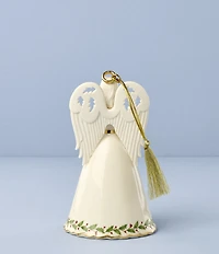 Lenox Holiday Collection Angel Bell with Hymns Porcelain Ornament