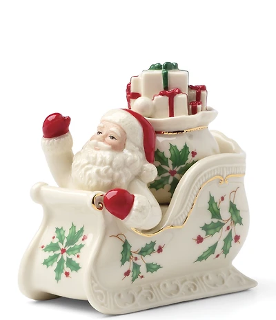 Lenox Holiday Collection Santa's Sleigh and Gift Bag Salt & Pepper Set