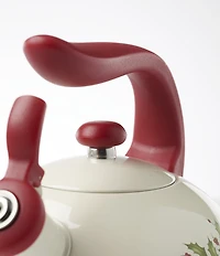 Lenox Holiday Collection Holly & Berry Motif Metal Tea Kettle