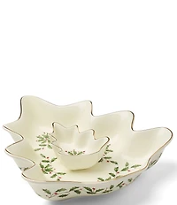 Lenox Holiday Collection Tree Chip & Dip Set