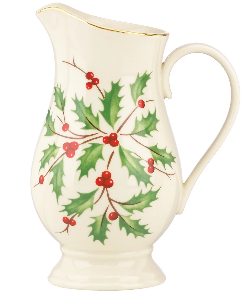 Lenox Holiday Festive Holly And Berry Creamer & Sugar Set