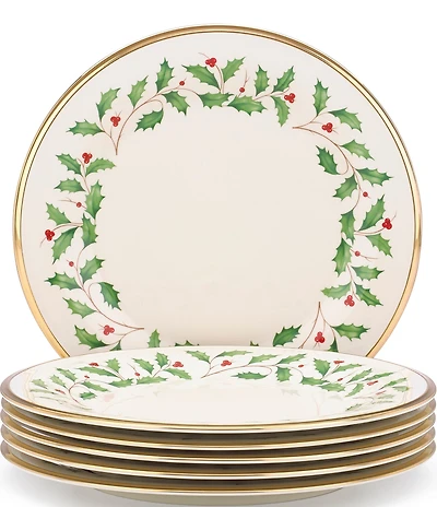 Lenox Holiday Dinner Plates, Set of 6