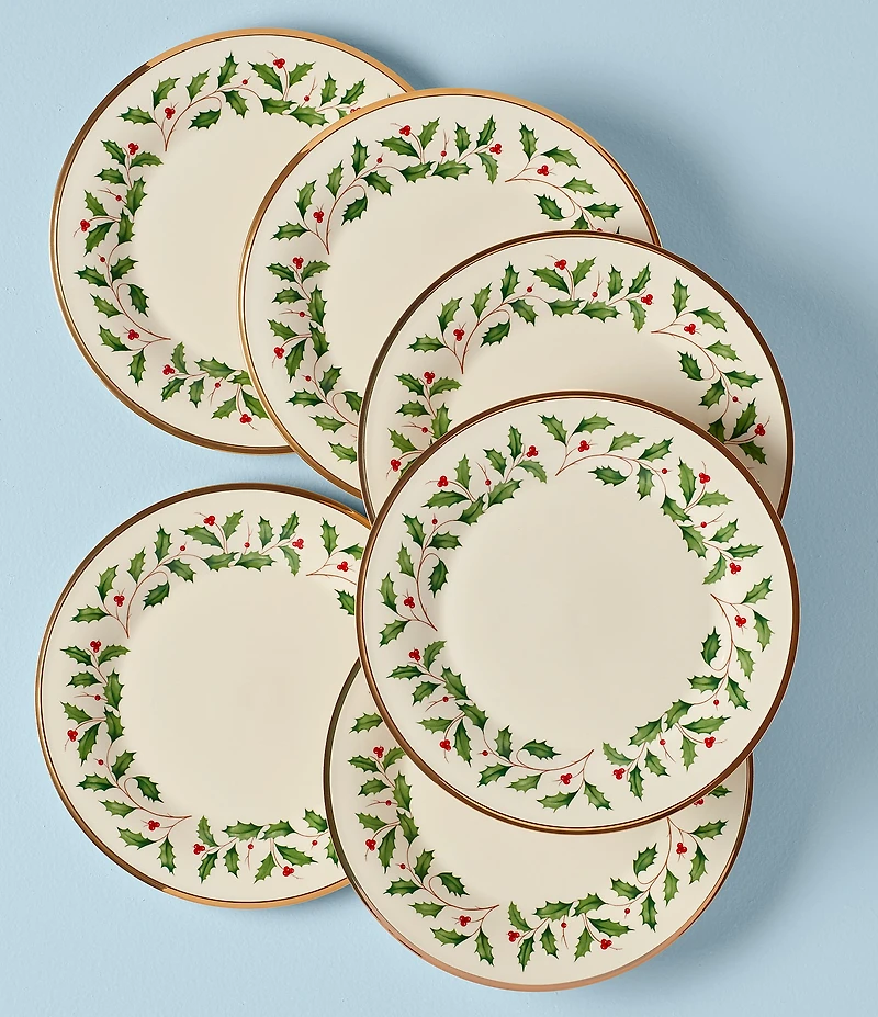 Lenox Holiday Dinner Plates, Set of 6