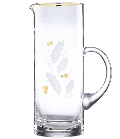 Lenox Holiday Gold Glass Beverage Pitcher