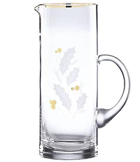 Lenox Holiday Gold Glass Beverage Pitcher