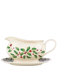Lenox Holiday Gravy Boat with Stand