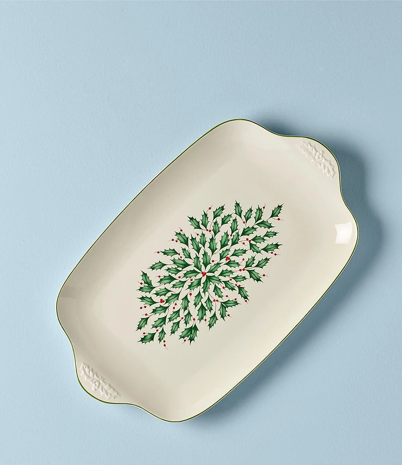 Lenox Holiday Holly Oversized 20#double; Platter