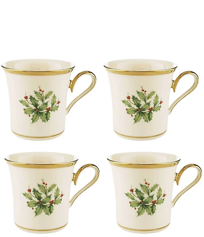 Lenox Holiday Mugs, Set of 4