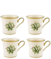 Lenox Holiday Mugs, Set of 4