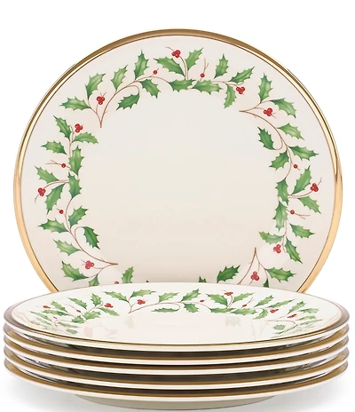Lenox Holiday Salad Plates, Set of 6