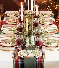 Lenox Holiday Tartan Plaid Dinner Plates, Set of 4