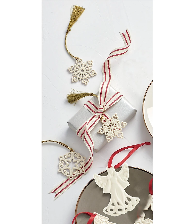 Lenox Mini Snowflake 3-Piece Ornament Set