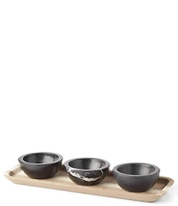 Lenox Modern LX Collective Tray With 3 Dip Bowls