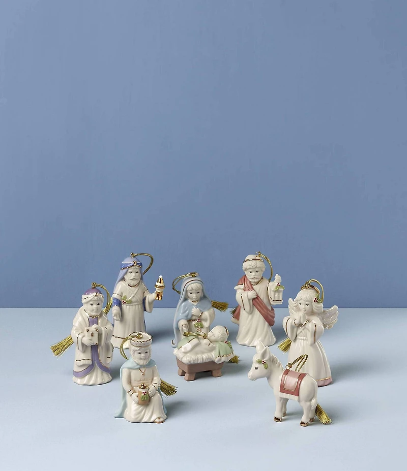 Lenox Nativity 8-Piece Ornament Set