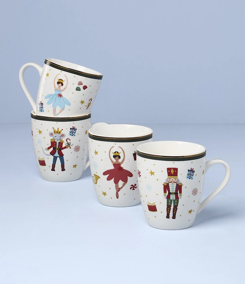 Lenox Nutcracker Ballet Collection Mugs, Set of 4