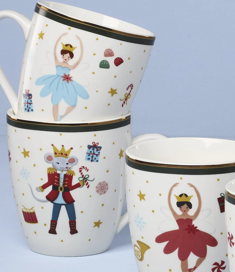 Lenox Nutcracker Ballet Collection Mugs, Set of 4