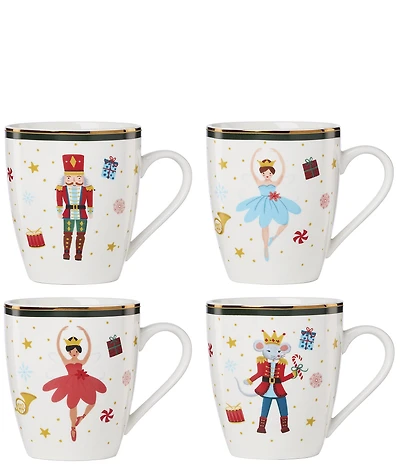 Lenox Nutcracker Ballet Collection Mugs, Set of 4