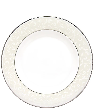 Lenox Opal Innocence Vine & Pearl Platinum Opalescent Bone China Salad Plate