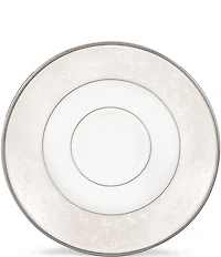 Lenox Opal Innocence Vine & Pearl Platinum Opalescent Bone China Saucer