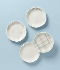 Lenox Oyster Bay Collection Assorted Tidbit Plates, Set of 4