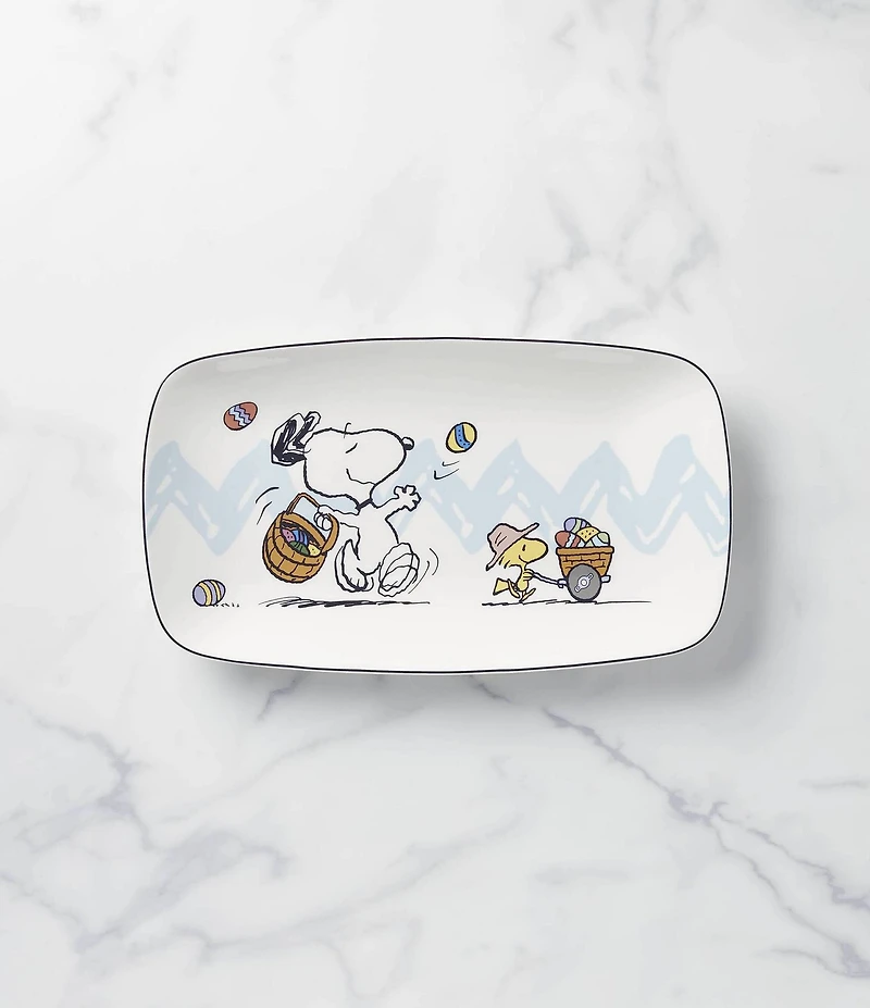 Lenox Peanut Snoopy & Woodstock Easter Serving Tray