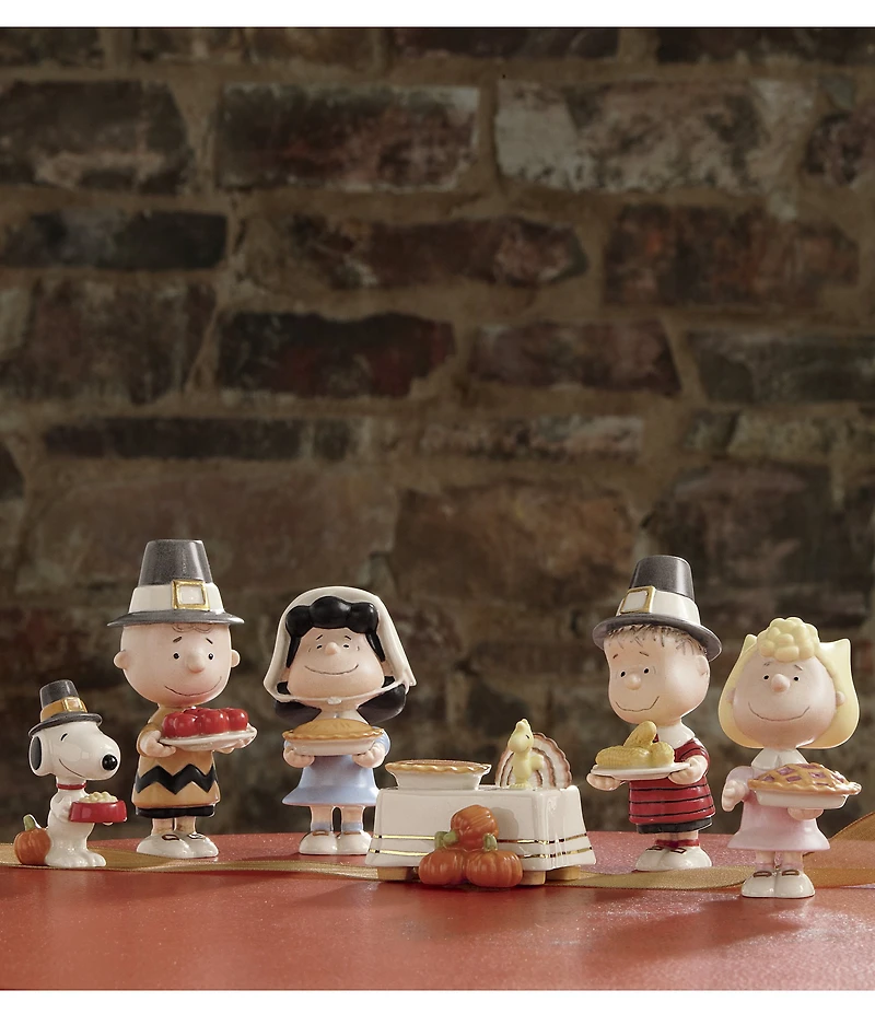 Lenox Peanuts 6-Piece Thanksgiving Figurine Set