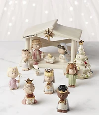 Lenox Peanuts Collectibles Charlie Brown 7-Piece Christmas Pageant Figurine Set