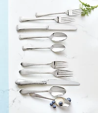 Lenox Portola Modern Sculpted 65-Piece Stainless Steel Flatware Set