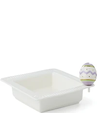 Lenox Profile Poppers Square Bowl & Easter Egg Set