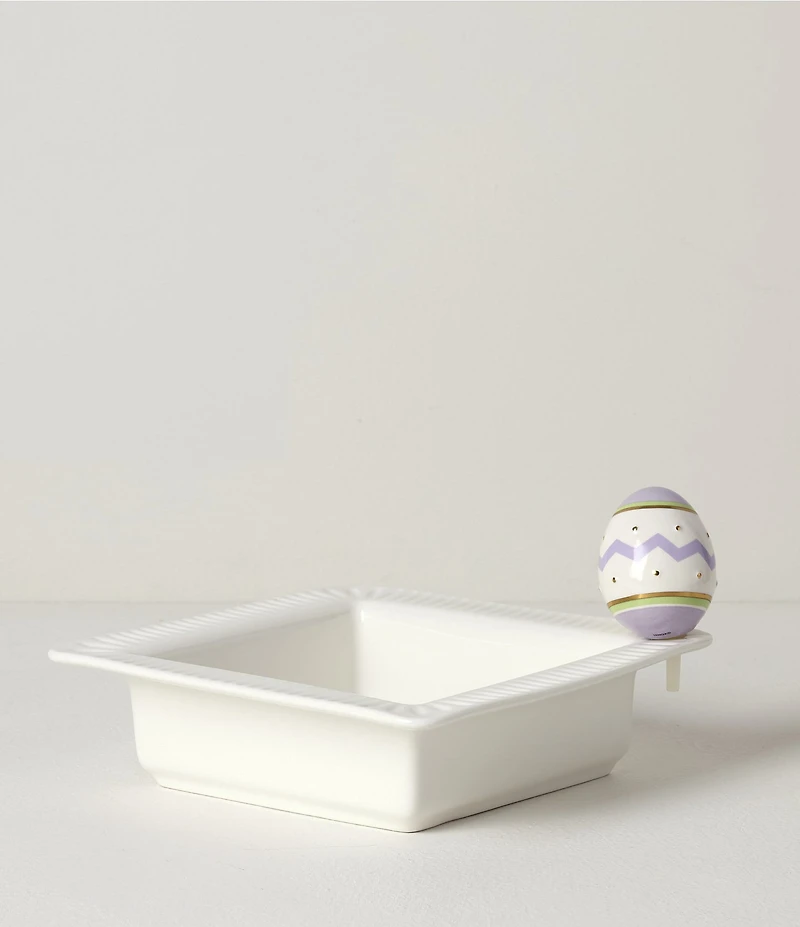 Lenox Profile Poppers Square Bowl & Easter Egg Set