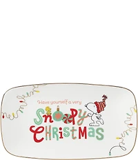 Lenox Snoopy Christmas Hors Doeuvres Tray
