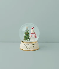Lenox Snow Globes Happy Holly Days Snowman With Cardinal