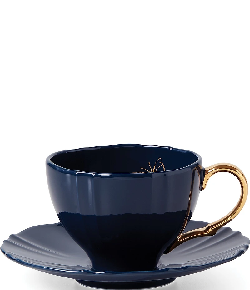 Lenox Sprig & Vine Navy Teacup and Saucer