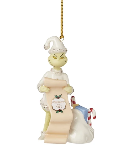 Lenox The Grinch's List Porcelain Ornament