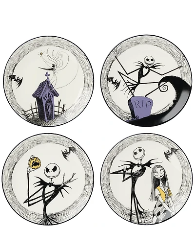 Lenox The Nightmare Before Christmas Collection Accent Plates, Set of 4