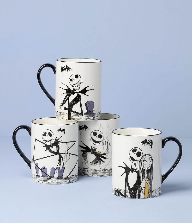 Lenox The Nightmare Before Christmas Collection Mugs, Set of 4