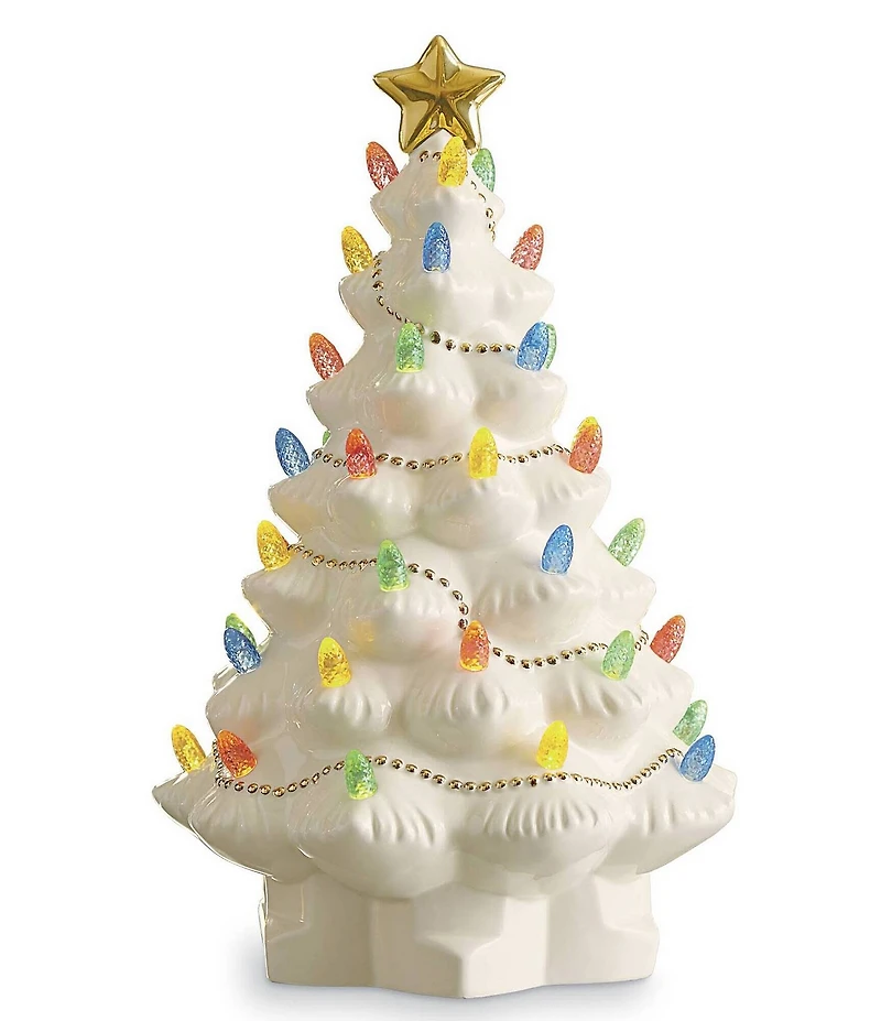 Lenox Treasured Traditions Ivory Lit Tree Figurine