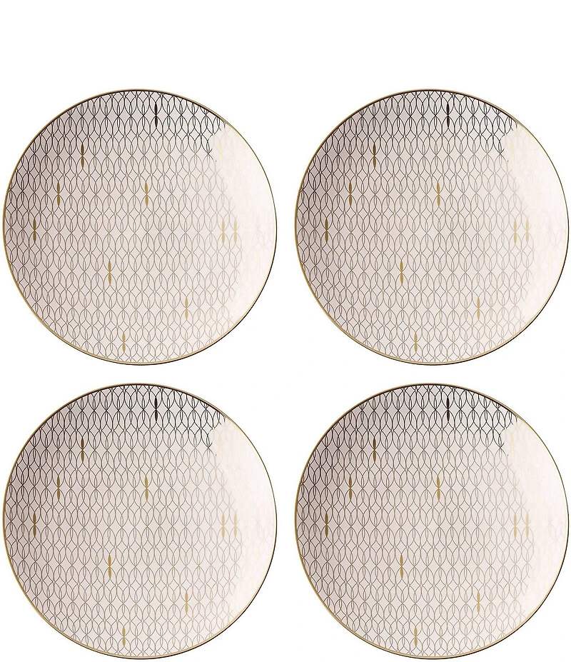Lenox Trianna Pink Geometric Salad Plates, Set of 4