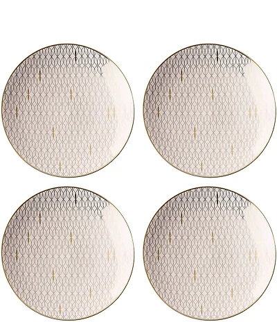 Lenox Trianna Pink Geometric Salad Plates, Set of 4