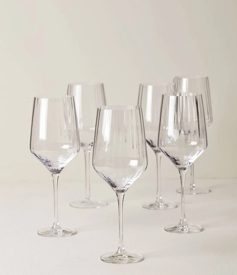 Lenox Tuscany Classics Angled Optic Wine Glasses, Set of 6