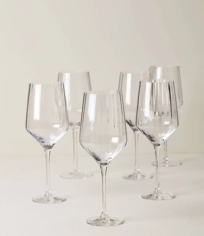 Lenox Tuscany Classics Angled Optic Wine Glasses, Set of 6