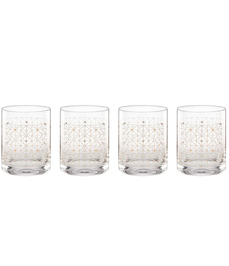 Lenox Tuscany Classics Gold Dust Double Old-Fashioned Glasses, Set of 4