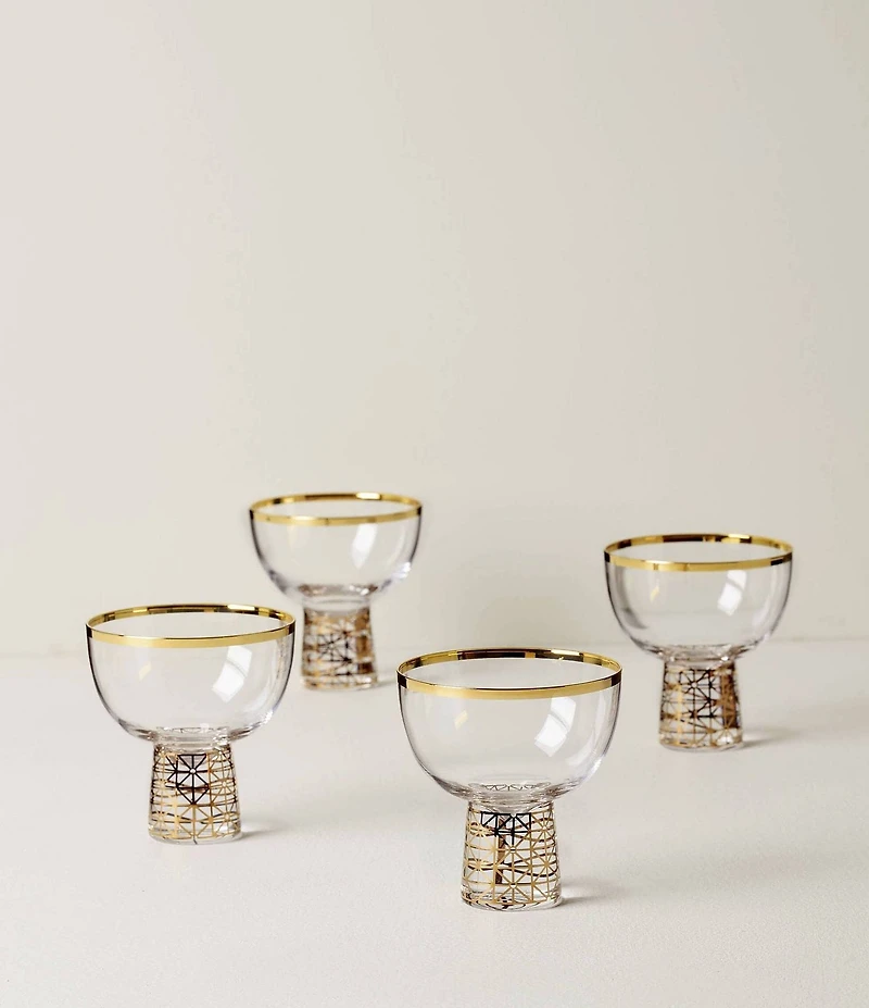 Lenox Tuscany Classics Gold Frost Coupes, Set of 4