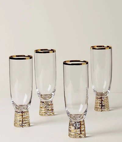 Lenox Tuscany Classics Gold Frost Flutes, Set of 4