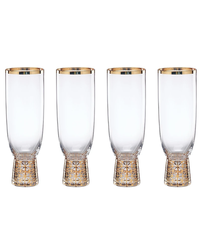 Lenox Tuscany Classics Gold Frost Flutes, Set of 4