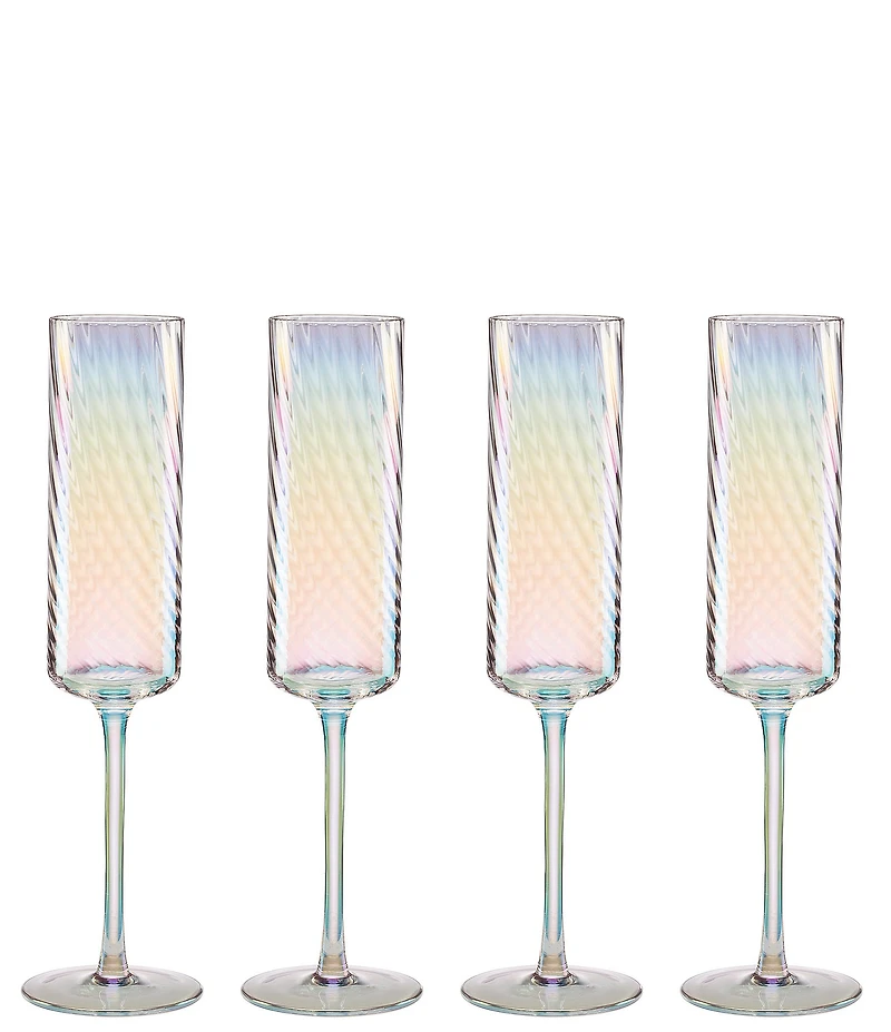Lenox Tuscany Classics Iridescent Flutes, Set of 4